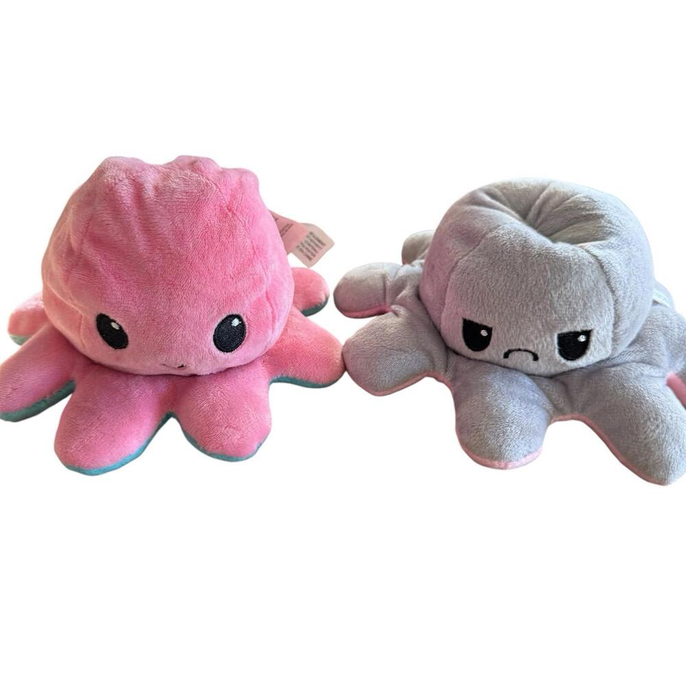 Tee Turtle Plush Reversible Flip Octapus Blue Pink + One More Unbranded Octapus